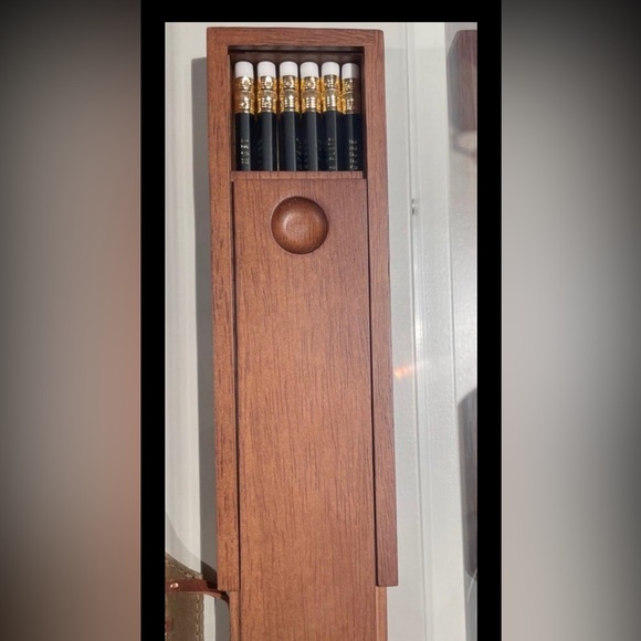 NWT Starbucks Reserve pencil set in wooden pencil box Starbucks NYC limited edit